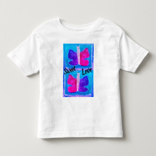 Farbenfrohe Butterfly | Miami Filter | Basic | Kleinkind T-shirt (Vorderseite)