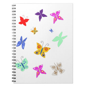 Farbenfrohe Butterfly Notizblock