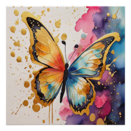 Farbenfrohe Butterfly Poster