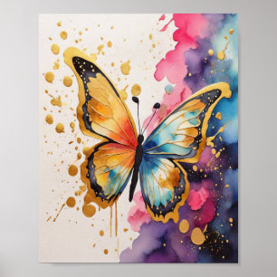 Farbenfrohe Butterfly Poster