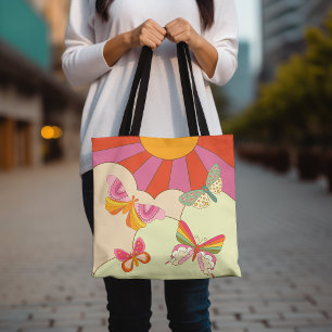 Farbenfrohe Butterfly Retro Sun Groovy Treny
