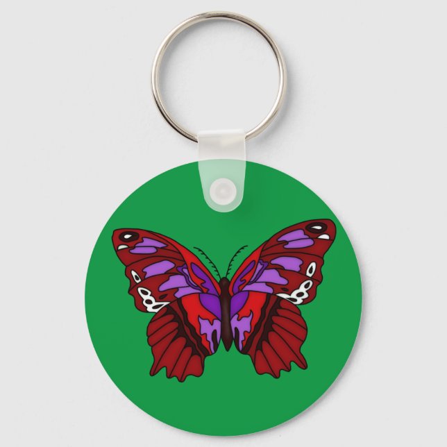 Farbenfrohe Butterfly Schlüsselanhänger (Vorderseite)