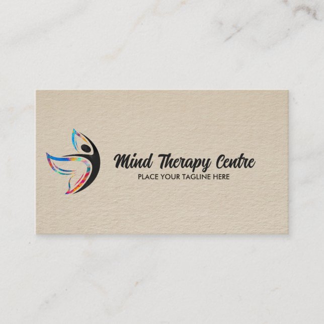 Farbenfrohe Butterfly-Silhouette Visitenkarte (Vorderseite)