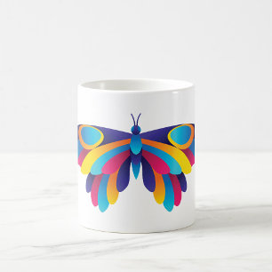 Farbenfrohe Butterfly-Tasse Kaffeetasse