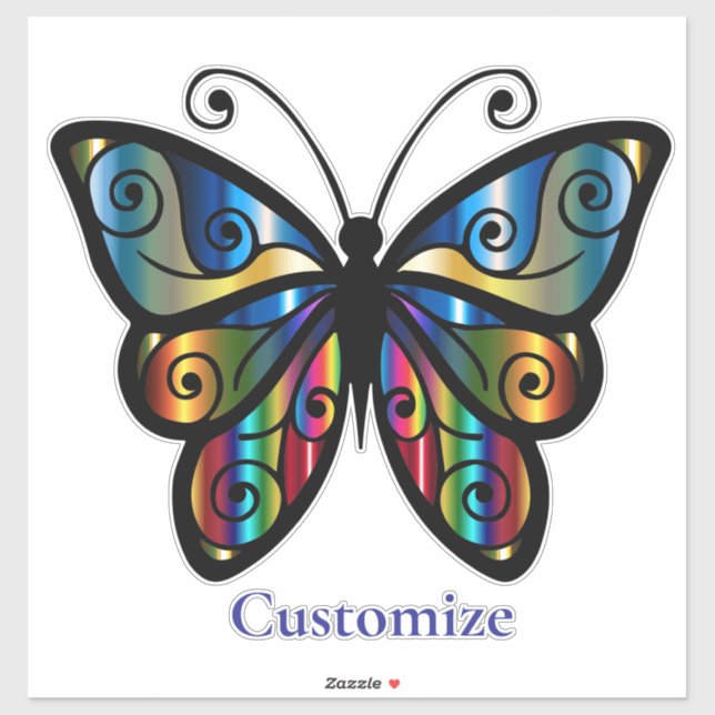 Farbenfrohe Butterfly Thunder_Cove Aufkleber (Blatt)