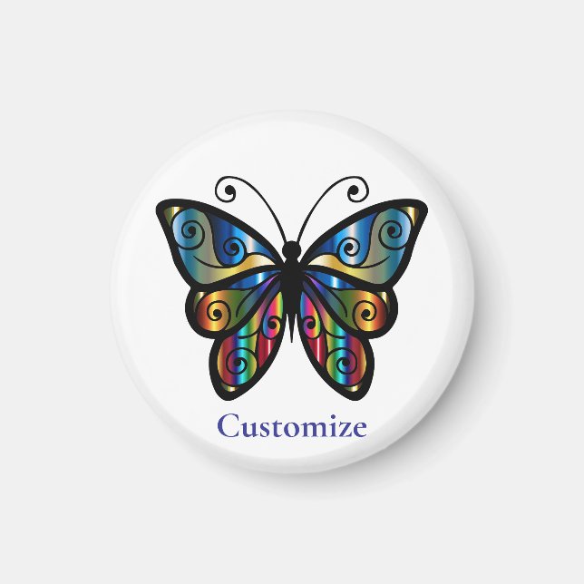 Farbenfrohe Butterfly Thunder_Cove Magnet (Vorne)