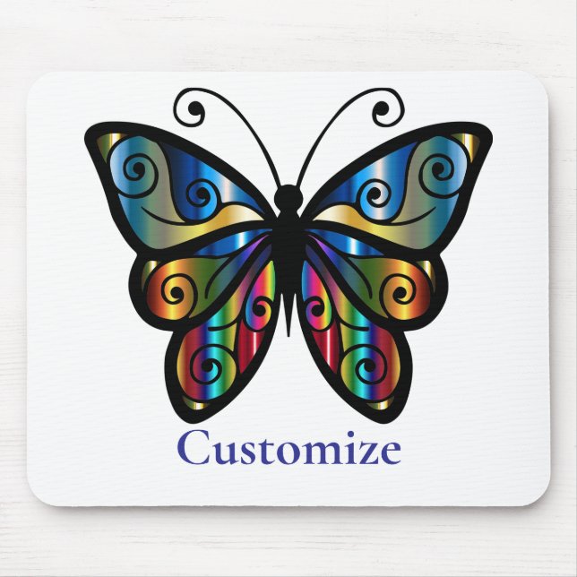 Farbenfrohe Butterfly Thunder_Cove Mousepad (Vorne)