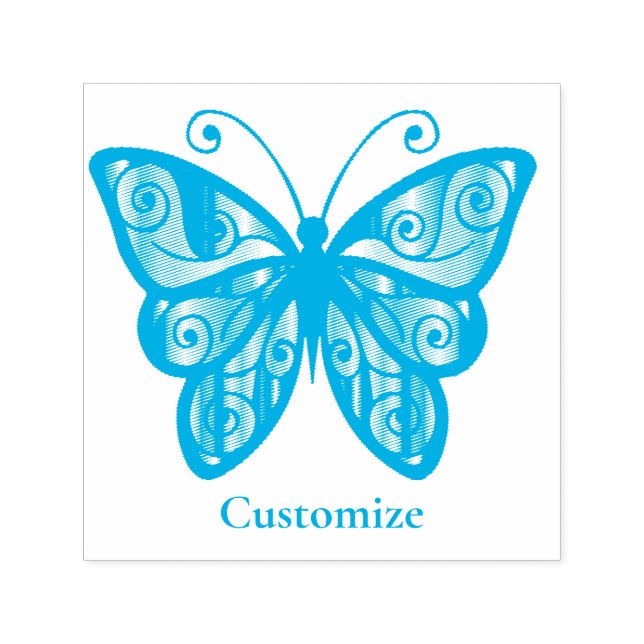 Farbenfrohe Butterfly Thunder_Cove Permastempel (Design)
