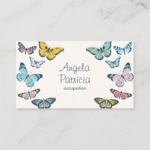 Farbenfrohe Butterfly Visitenkarte