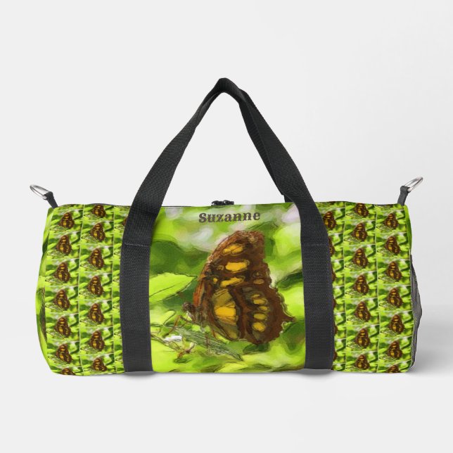 Farbenfrohe Butterfly Wasserfarbe Personalisierte  Duffle Bag (Vorderseite)