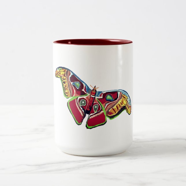 Farbenfrohe Butterfly Zweifarbige Tasse (Mittel)