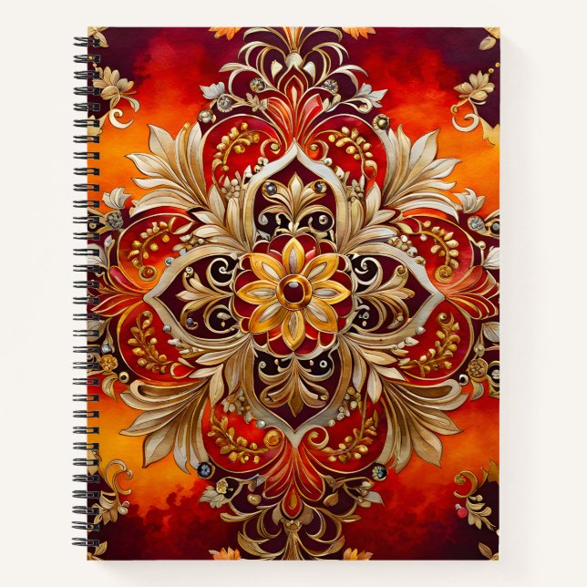 Farbenfrohe byzantinische Jewel Art Spirituosen No Notizbuch (Vorderseite)