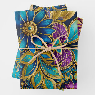Farbenfrohe byzantinische Kunstschmiedetafeln Geschenkpapier Set