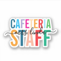 Farbenfrohe Cafeteria Mitarbeiter Personalisierter