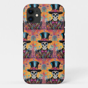 Farbenfrohe Calavera : Tag des Toten Skeletts Case-Mate iPhone Hülle