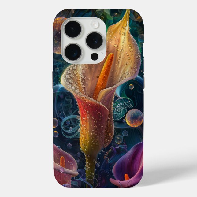 Farbenfrohe Calla-Blume Case-Mate iPhone Hülle (Rückseite)