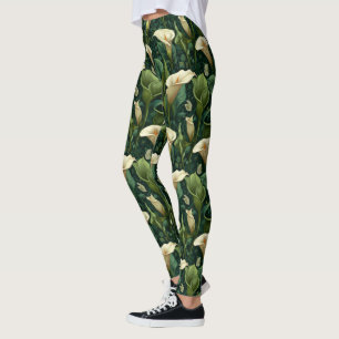 Farbenfrohe Calla-Lilien Ästhetik Fitnessstudio Leggings