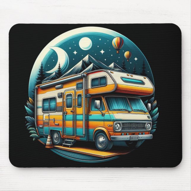 Farbenfrohe Camper Maus Pad! Mousepad (Vorne)