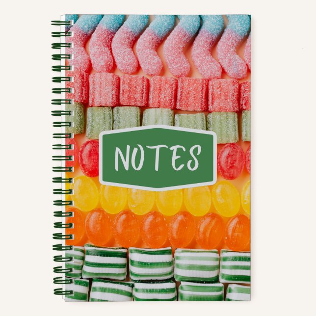Farbenfrohe Candies SpiralNotebook Notizbuch (Vorderseite)