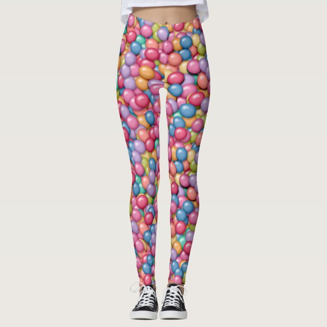 Farbenfrohe Candy Craze Leggings (Vorderseite)