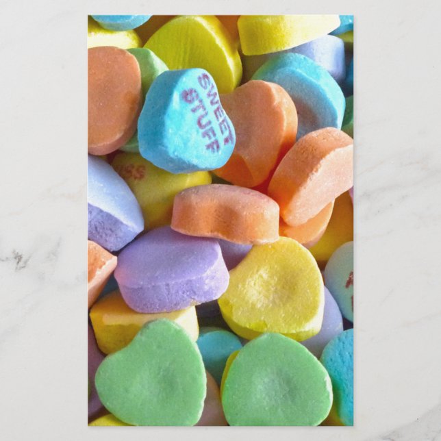 Farbenfrohe Candy Hearts (Vorderseite)