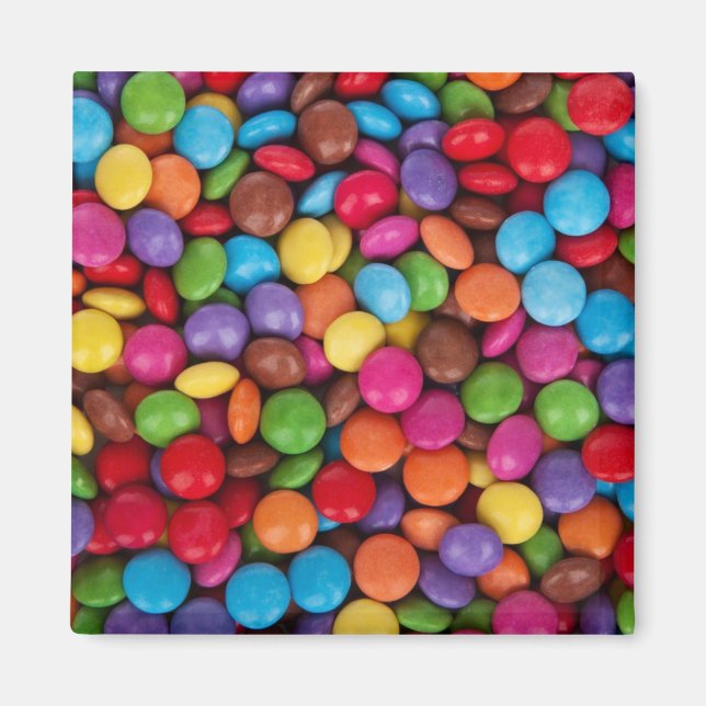 Farbenfrohe Candy Pattern Magnet (Vorne)