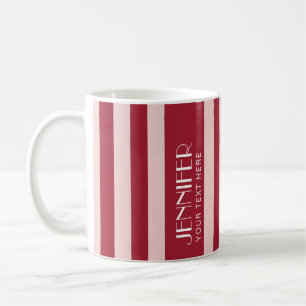 Farbenfrohe Candy Rainbow Rot Moderne Streifen Kaffeetasse