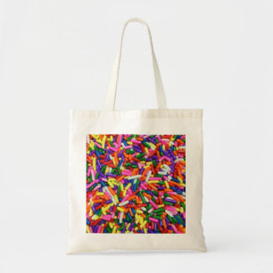 Farbenfrohe Candy Sprinkles Tote Tasche
