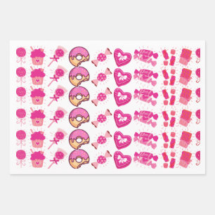 Farbenfrohe Candyland Birthday Geschenkpapier Set