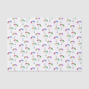 Farbenfrohe Canopes - Paraglider Motif Seidenpapier
