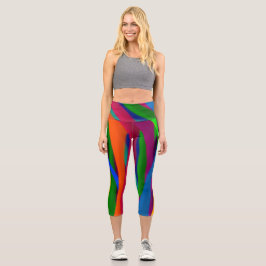 Farbenfrohe Capri Croppe 02 Yoga Pants