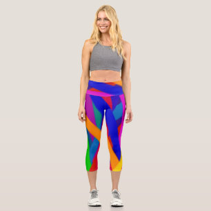 Farbenfrohe Capri Yoga Pants