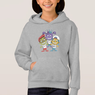 Farbenfrohe Cartoon Kinder mit spielerischen Ausdr Hoodie