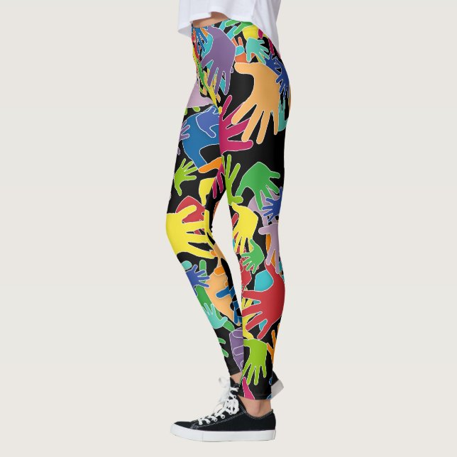 Farbenfrohe Cartoon Leggings (Links)