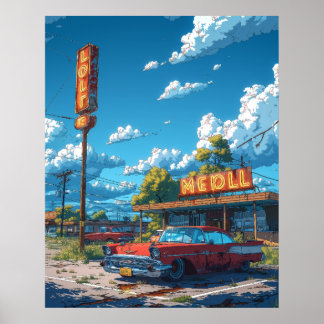 Farbenfrohe Cartoon Style Illustration Poster | Ho