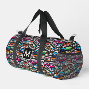 Farbenfrohe Casette Tapes, kundenspezifisch monogr Duffle Bag