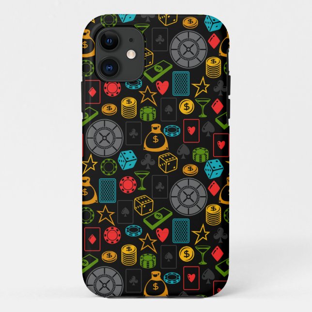 Farbenfrohe Casino Icons Case-Mate iPhone Hülle (Rückseite)