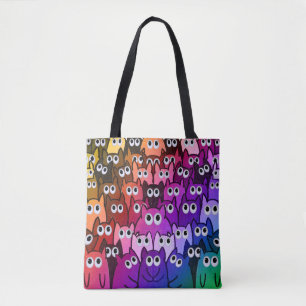 Farbenfrohe Cat Crowd Rainbow Gradient Kittern Pat