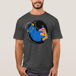 Farbenfrohe Cat Djing Dj Musik T-Shirt