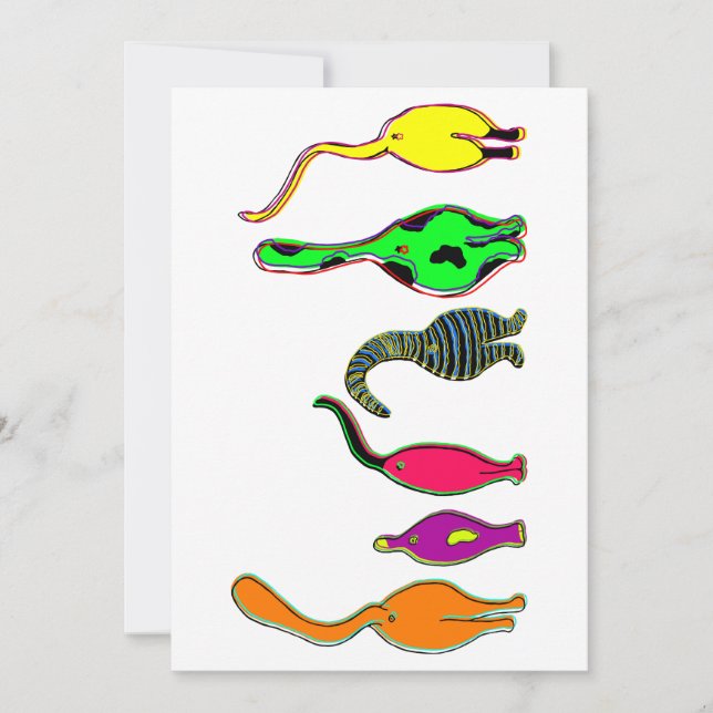 Farbenfrohe Cat Hintern Feiertagskarte (Vorderseite)