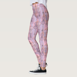 Farbenfrohe Cello Muster Leggings