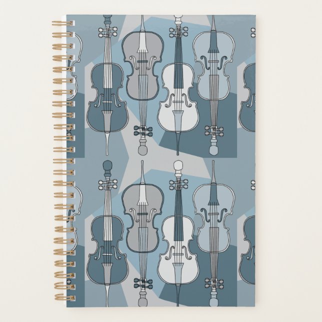 Farbenfrohe Cello Muster Planer (Vorderseite)