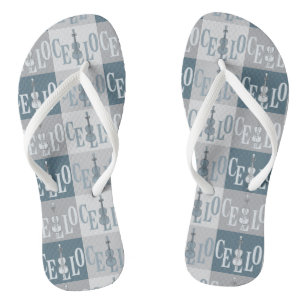 Farbenfrohe Cellos Pattern Flip Flops