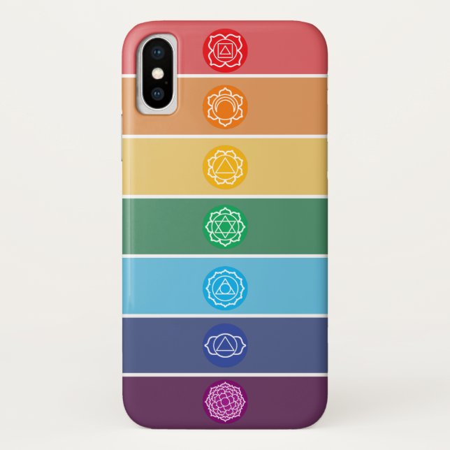 Farbenfrohe Chakra menschliche Energie Case-Mate iPhone Hülle (Rückseite)