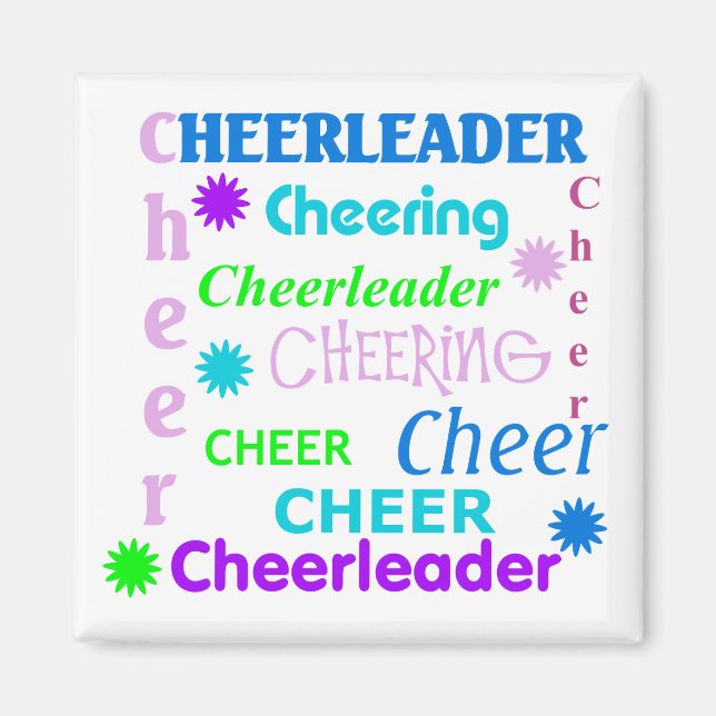 Farbenfrohe Cheerleader Magnet (Vorne)