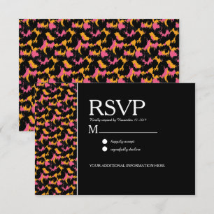 Farbenfrohe Cheetah Print Pattern Moderne Hochzeit Einladung