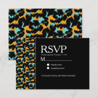 Farbenfrohe Cheetah Print Pattern Moderne Hochzeit