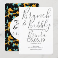 Farbenfrohe Cheetah Print Pattern Moderne Hochzeit