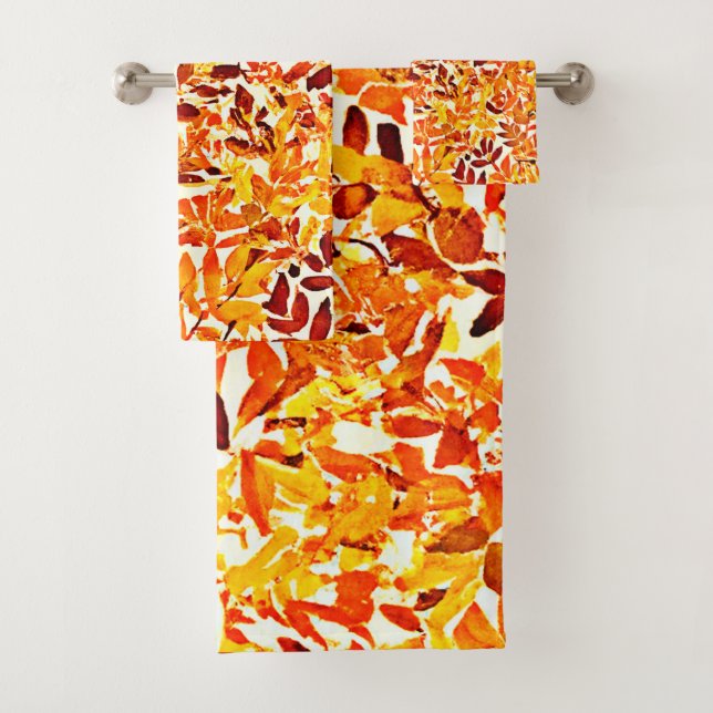Farbenfrohe Chic Chroma Canopy Stilvolle Foliage Badhandtuch Set (Insitu)