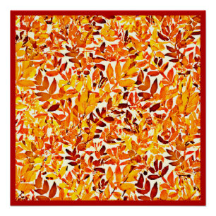 Farbenfrohe Chic Chroma Canopy Stilvolle Foliage Poster